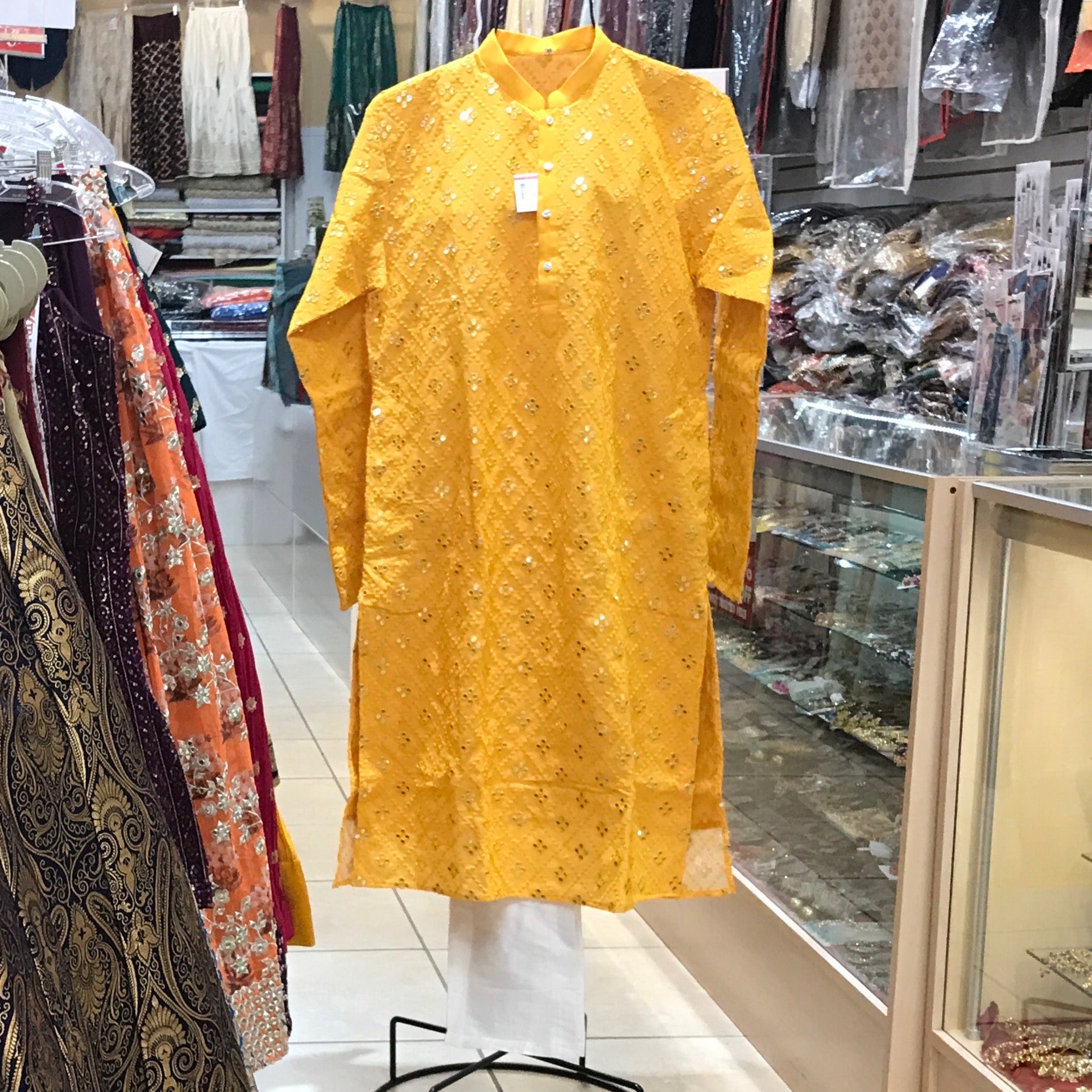 KURTA TROUSER, MEN’S, SIZE 42, COLOR YELLOW