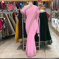 EMBROIDERY SAREE/READY BLOUSE