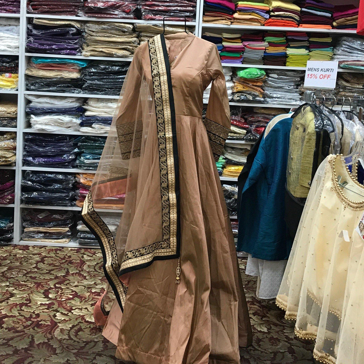 Anarkali Churidar Dupatta/gown Size 38 - Mirage Sari Center
