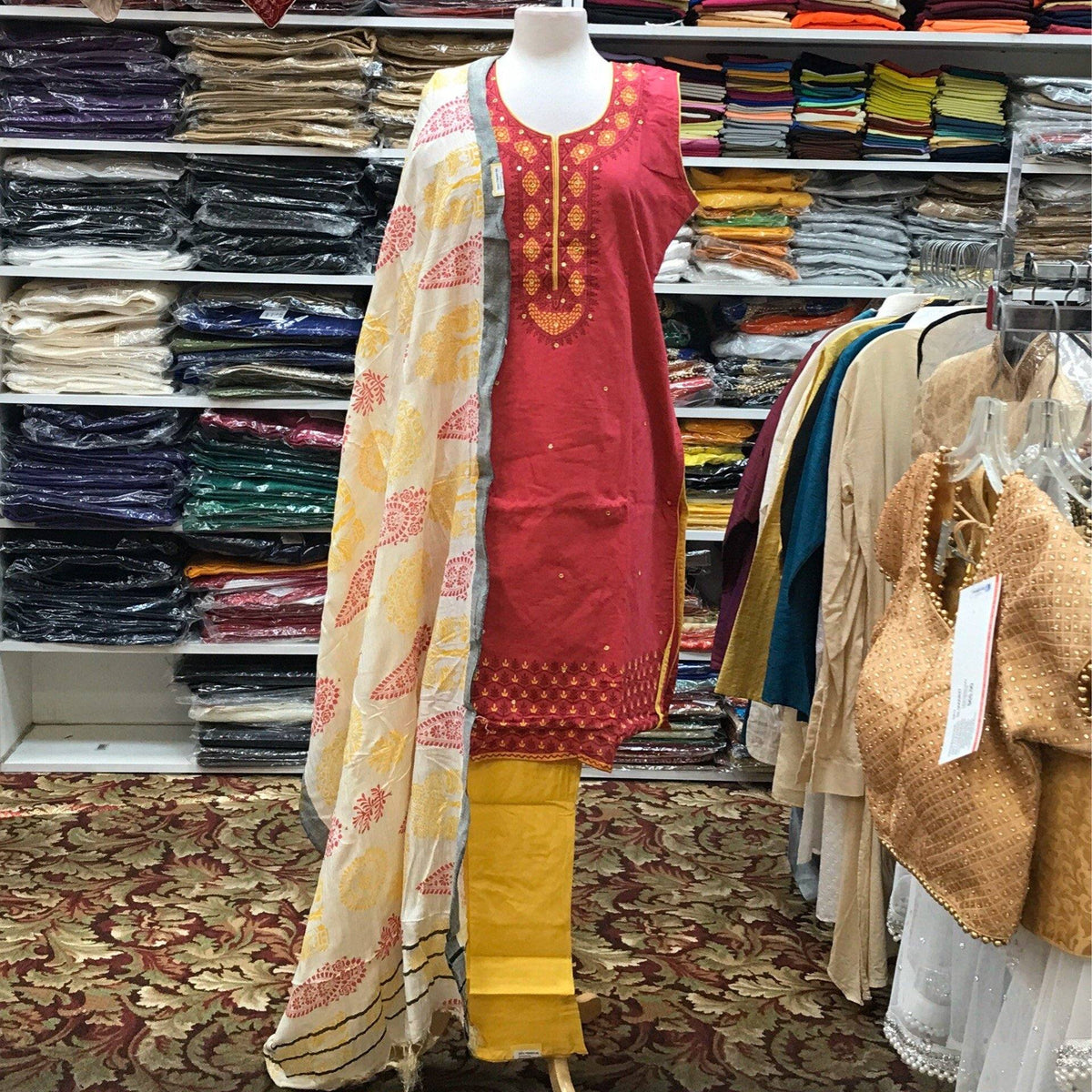 Kurta Churidar Dupatta Size 44 - Mirage Sarees