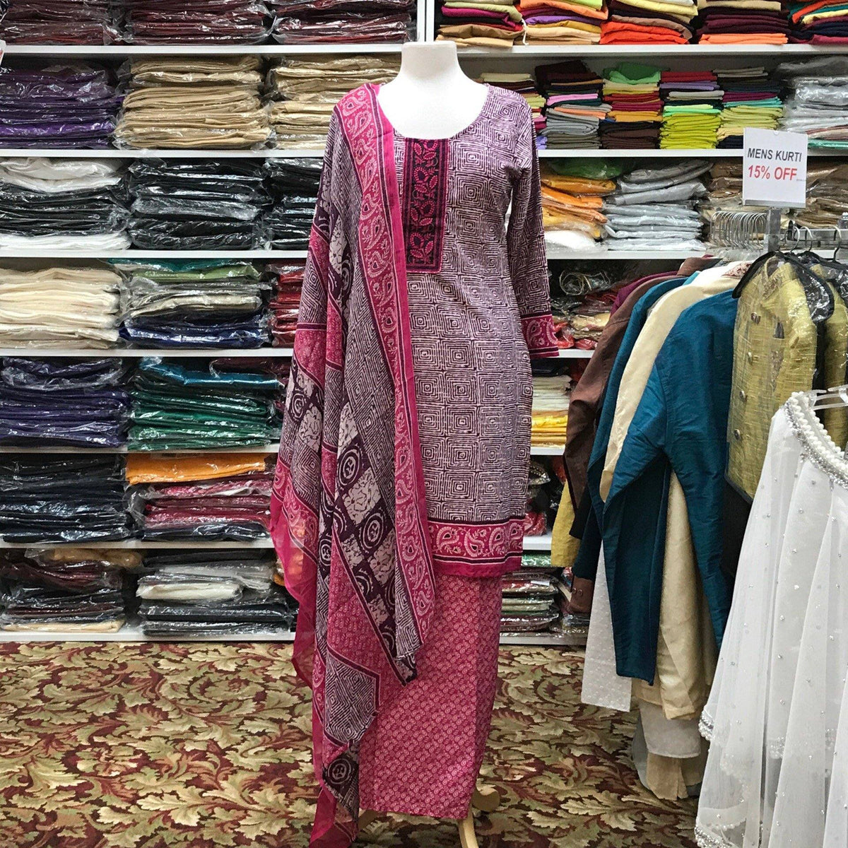 Kurta Shalwar Dupatta Size 40 - Mirage Sarees