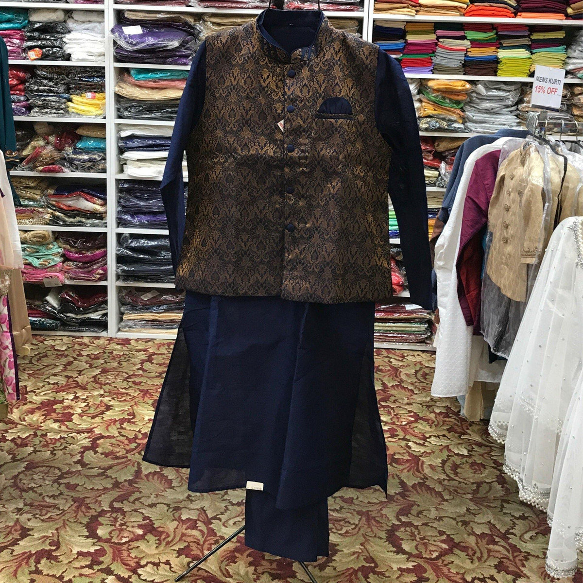 Kurta vest pajama size 48 - Mirage Sari Center
