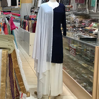 KURTA TROUSER SCARF SIZE 42 DARK NAVY BLUE
