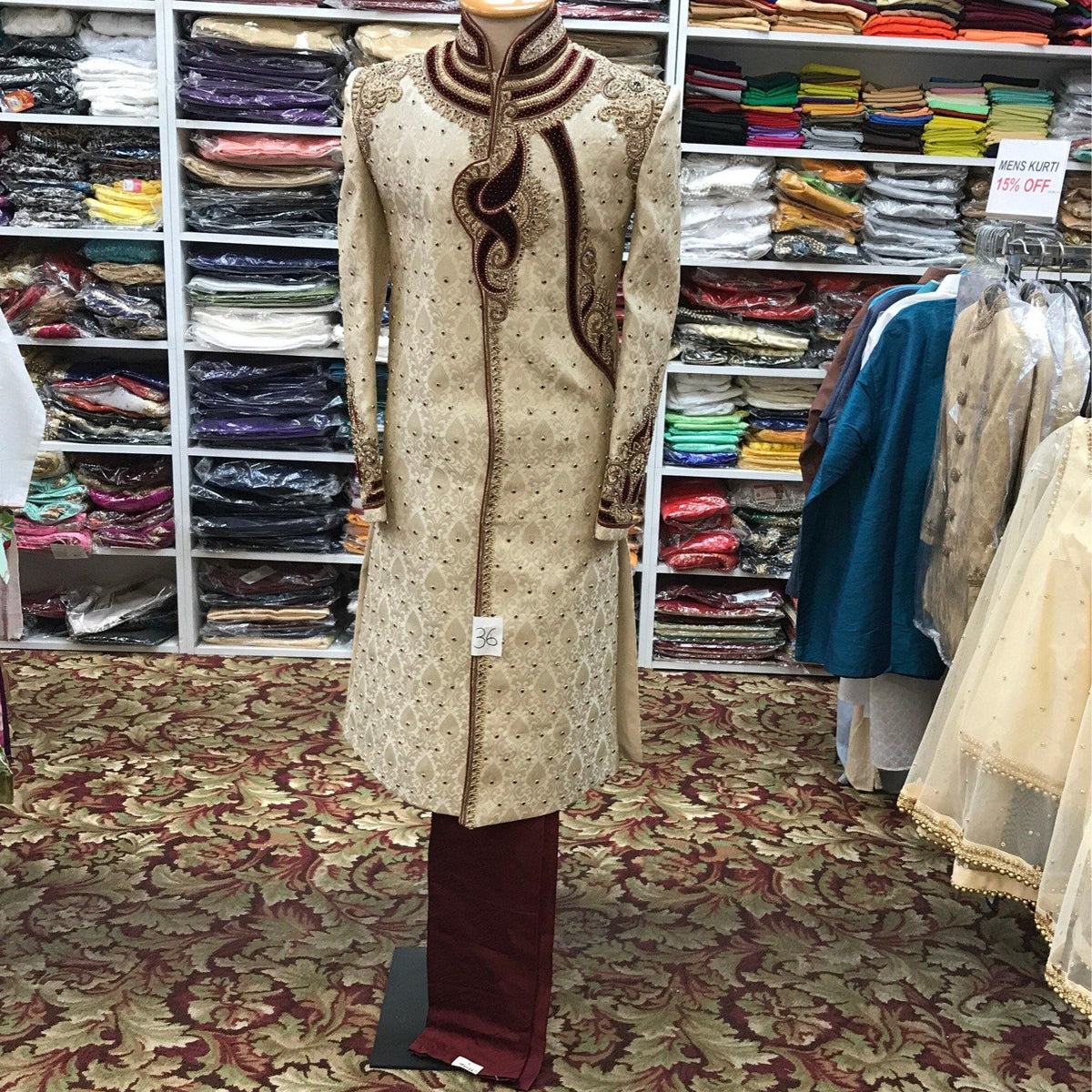 Sherwani Pajama Suit Size 36 - Mirage Sari Center