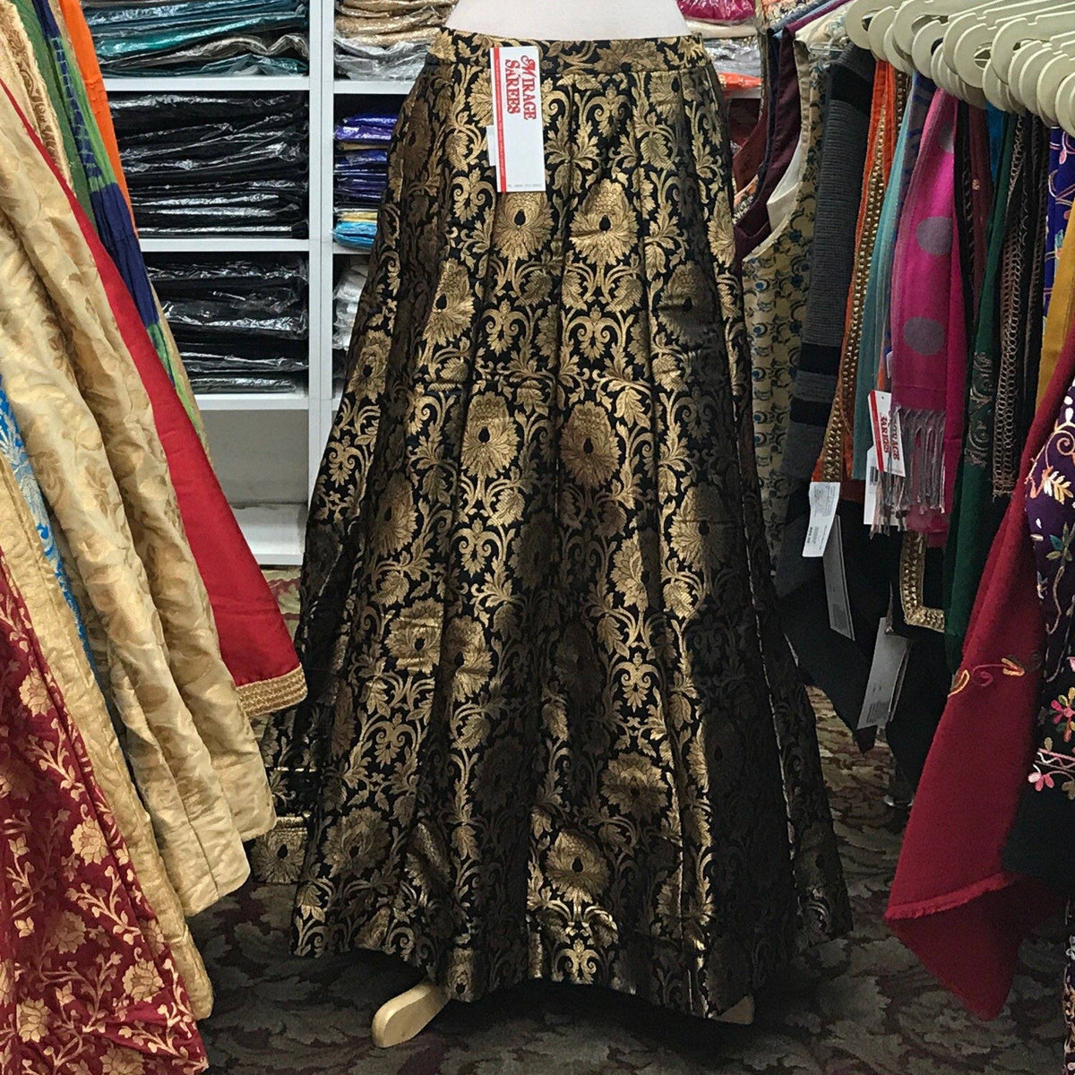 FANCY SKIRT COLOR BLACK - Mirage Sarees