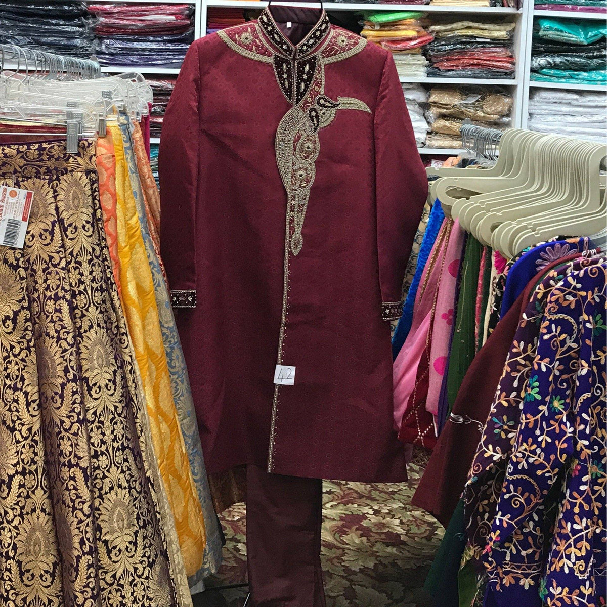 MANS SHERWANI PAJAMA SIZE 42 - Mirage Sarees