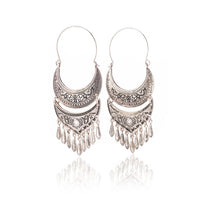 Ethnic geometric golden silver color indian earrings jewelry vintage dangle statement earrings