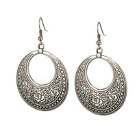 Ethnic geometric golden silver color indian earrings jewelry vintage dangle statement earrings