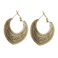 Ethnic geometric golden silver color indian earrings jewelry vintage dangle statement earrings