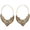 Ethnic geometric golden silver color indian earrings jewelry vintage dangle statement earrings