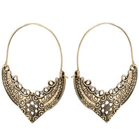 Ethnic geometric golden silver color indian earrings jewelry vintage dangle statement earrings