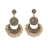 Ethnic geometric golden silver color indian earrings jewelry vintage dangle statement earrings