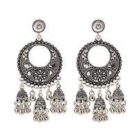 New Ethnic Vintage Women's Geometric Turkish Jhumka Earrings Indian Jewelry Gold Bell Tassel Dangling Earrings Turkey Jewelry