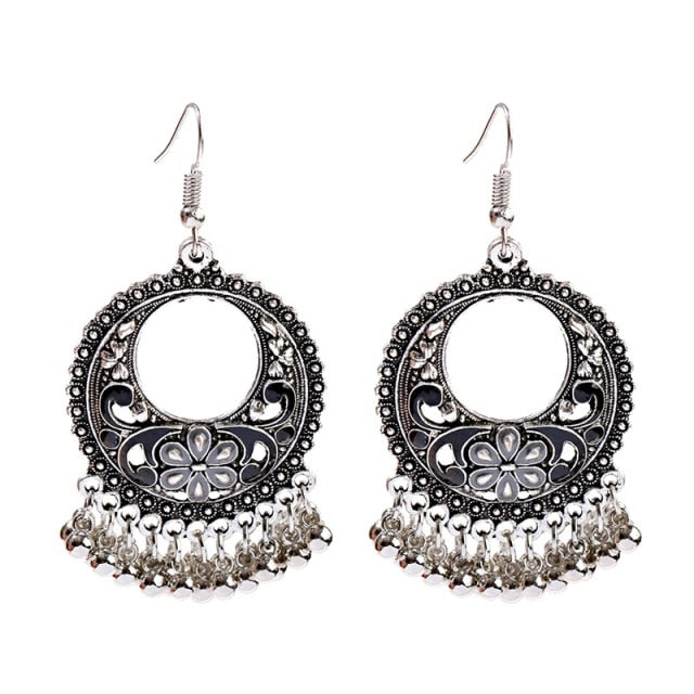 Boho Gypsy Tassel Indian Drop Earrings Jhumka Earrings