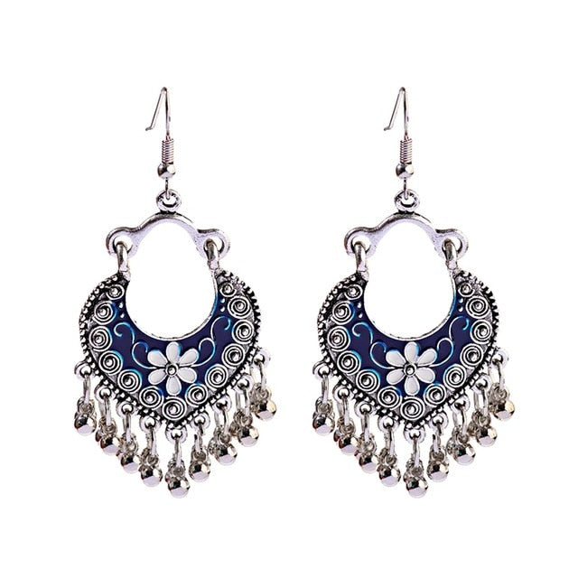 Boho Gypsy Tassel Indian Drop Earrings Jhumka Earrings