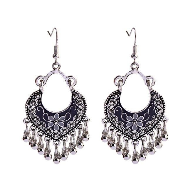 Boho Gypsy Tassel Indian Drop Earrings Jhumka Earrings