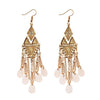 Classic Trendy Blue Crystal Long Tassel Dangle Earring