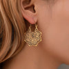 New Femme Antique Gypsy Indian Tribal Ethnic Hoop Dangle Mandala Earrings Boho