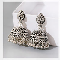 Boho Afghan Ethnic Drop Earrings For Women Pendient Gold Gyspy Silver