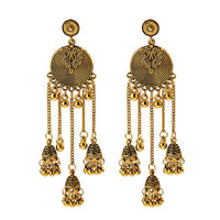 Antique Ethnic Indian Jhumka Women Retro Bell Long Tassel Earrings