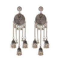 Antique Ethnic Indian Jhumka Women Retro Bell Long Tassel Earrings