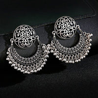 Classic Women's Silver Color Earrings Turkey Bijoux Vintage Bohemia