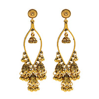 Antique Ethnic Indian Jhumka Women Retro Bell Long Tassel Earrings