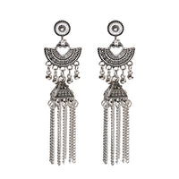 Antique Ethnic Indian Jhumka Women Retro Bell Long Tassel Earrings