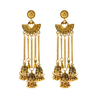 Antique Ethnic Indian Jhumka Women Retro Bell Long Tassel Earrings