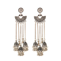 Antique Ethnic Indian Jhumka Women Retro Bell Long Tassel Earrings