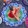 Indian Elephant Type Round Mat Scarve Fashion Mandala Tapestry Beach Mat Picnic Throw Rug Blanket Bohemia Grassplot Mat