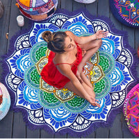 Indian Elephant Type Round Mat Scarve Fashion Mandala Tapestry Beach Mat Picnic Throw Rug Blanket Bohemia Grassplot Mat