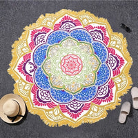 Indian Elephant Type Round Mat Scarve Fashion Mandala Tapestry Beach Mat Picnic Throw Rug Blanket Bohemia Grassplot Mat