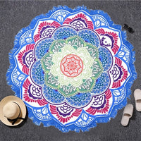 Indian Elephant Type Round Mat Scarve Fashion Mandala Tapestry Beach Mat Picnic Throw Rug Blanket Bohemia Grassplot Mat