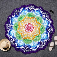 Indian Elephant Type Round Mat Scarve Fashion Mandala Tapestry Beach Mat Picnic Throw Rug Blanket Bohemia Grassplot Mat